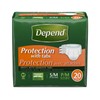 Depend Protection with Tabs, Maximum Briefs S/M, 20 Count 19-34