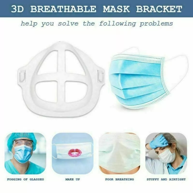 Unbranded 10PCS Face Mask Reusable Holder Inner Support Frame Silicone