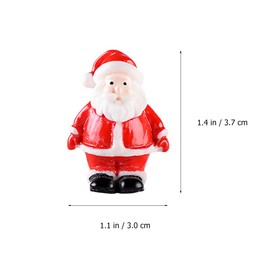 LOGOFUN 20PCS Mini Santa Claus Figurines Miniature Christmas Figurines Mini Resin Santa Claus Decorations for Xmas Party Supplies - Ramdon Style