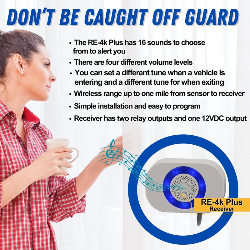 Dakota Alert Wireless Receiver- RE-4k Plus- Up to 1 Mile