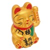 Golden Battery Powered Fortune Cat Waving Hand Good Luck Colorfast