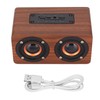 Computer Speaker,Retro Wooden Subwoofer Speaker with Mic, Portable Speaker for