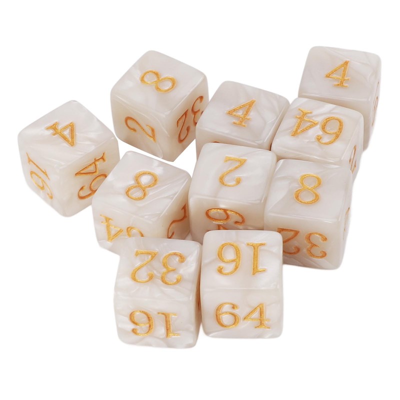 30PCS Number Dice Six Sided Multiples of 2 Number Plastic