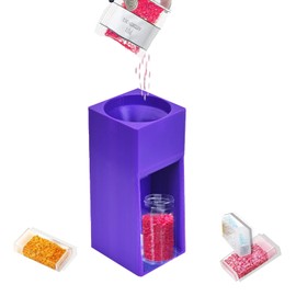 Diamond Painting Organizer,Diamond Painting Drill Funnel for Round Containers,Portable Diamond Art Funnel for Easy Transfer, Diamond Painting Accessories (Violet)