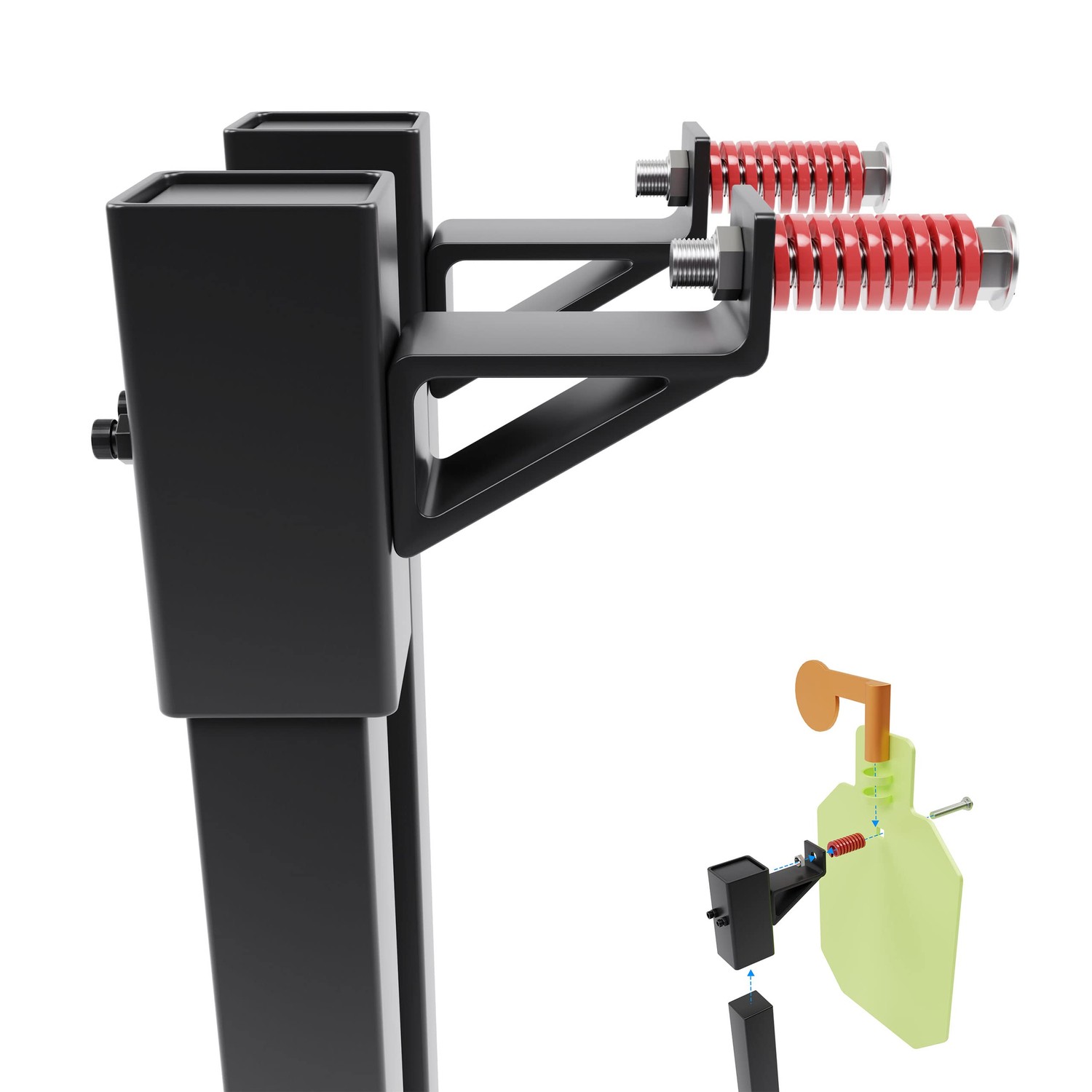 T-Post Targets Hanger for Shooting AR500, Durable T-Post Steel Target ...