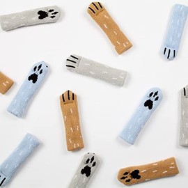 CENPEK 24pcs Chair Socks (6 Sets), Cute Dog Paw Furniture Leg Covers Caps Pads, Reduce Noise Chair Socks Floor Protector
