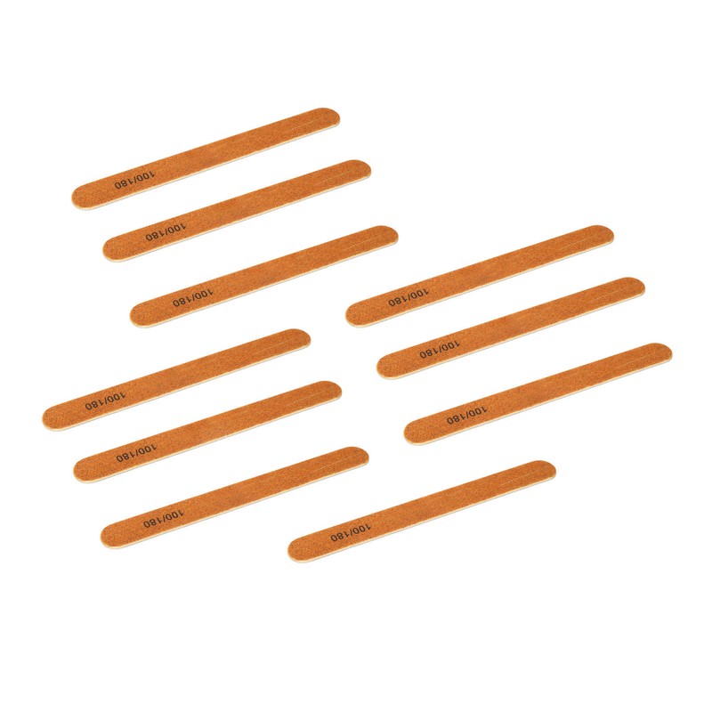 10pcs Nail File Professional Wood Core Reusable Double Sides Washable