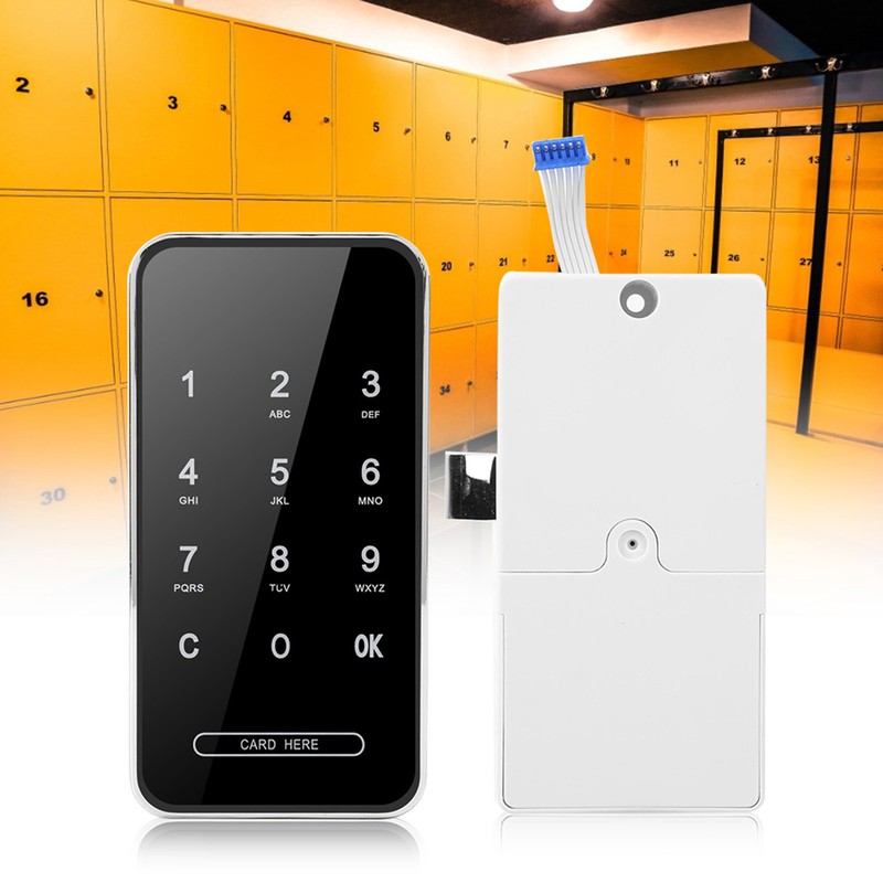 Electronic Password Card Lock RFID Smart Keyless Touch Screen for