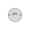 Emuca 4026623 Tapa Tornillos, Adhiva, Diameter 20 mm, Anthracite Grey,
