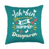 Eine Hammer Designerin Für Frauen geschenk designerin Throw Pillow