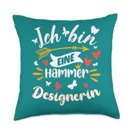 Eine Hammer Designerin Für Frauen geschenk designerin Throw Pillow