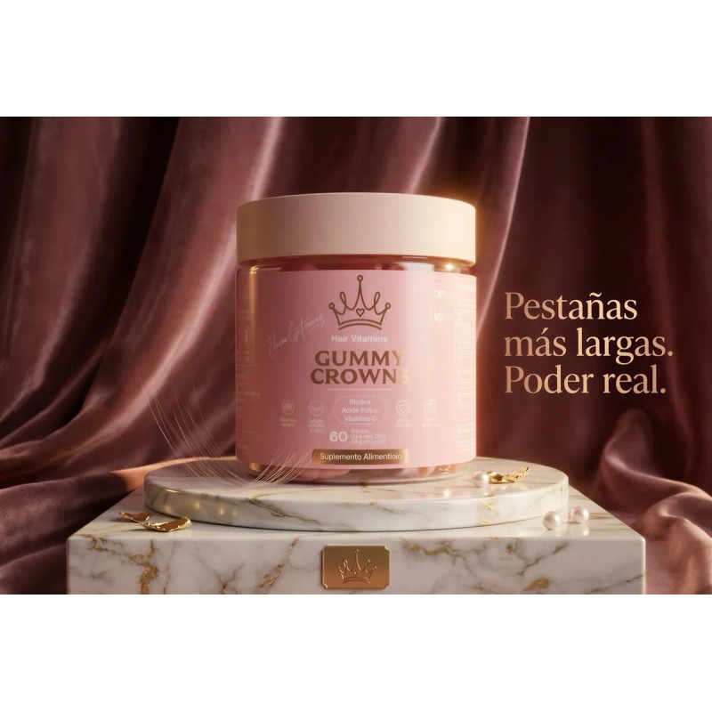 Vitaminas Para Cabello Gummy Crowns 60 Gomitas Forma Corazón