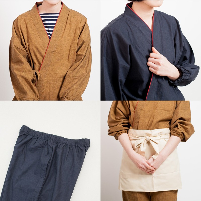 Tayutafu Samue Women's Work Clothes, Yarn-Dyed, Solid Cotton, Samue Gift,