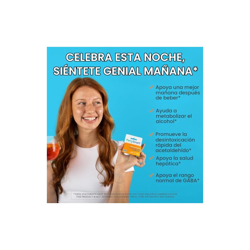 Himalaya PartySmart Suplemento Herbal, 10 Sobres con 1 Cápsula c/u,