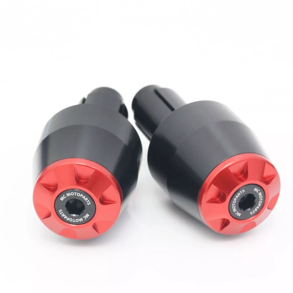 MC Motoparts CNC STORM Bar Ends Plugs Red For Yamaha