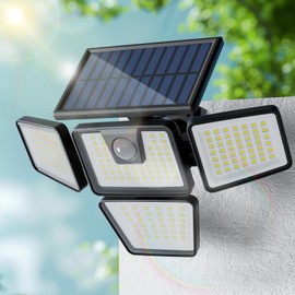 Solar Light, Outdoor, Sensor Light, Outdoor, Solar, Motion Activity, 2025 First Sale, 4 Side Light Emitting & Ultra Bright LED, Luminous Flux Up to 3,000 Lumens, IP65 Waterproof, Remote Control, 3