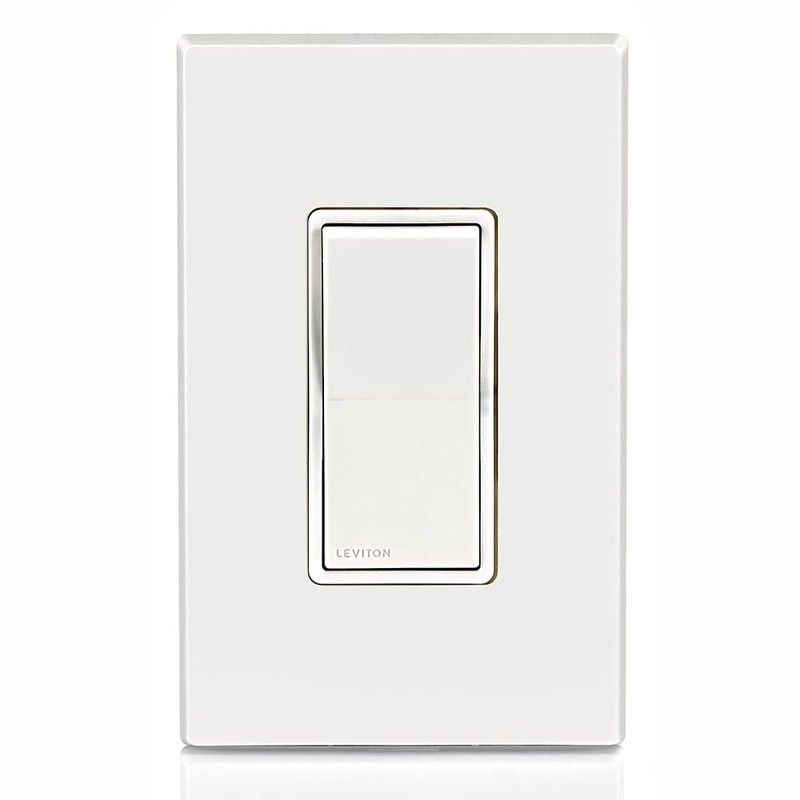 Leviton 5601-2W 15 Amp Decora Weather-Resistant Single-Pole Switch, White