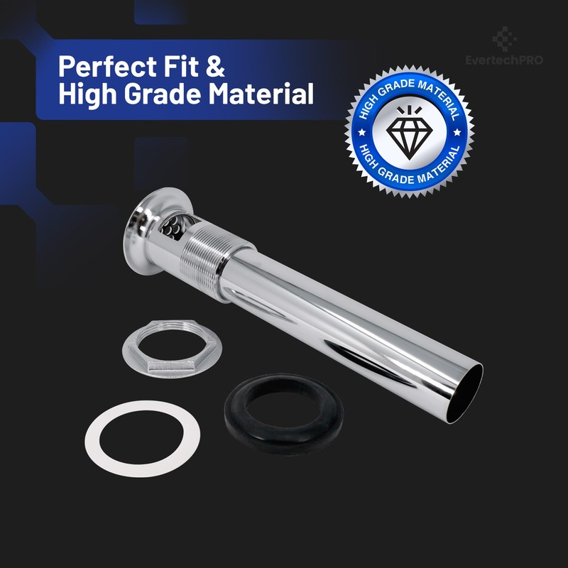 PLB21012 EvertechPRO Bathroom Sink Drain Kit - Durable Brass P.O.