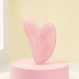 갈사 로즈쿼츠 지압봉 지압 하트 괄사 마사지 얼굴 Gua Sha Rose Quartz Massage Tool Heart Shape for Facial Acupressure