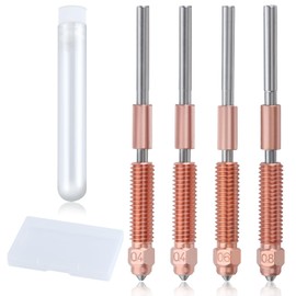 LEONTOOL K1C 3D Printer Nozzle Kit K1C Quick Swap Nozzle Kit 2pcs 0.4mm+1pc 0.6mm+1pc 0.8mm 3D Printer K1C Nozzle Titanium Alloy Heat Break Support Copper Alloy Nozzle Kit Quick Swap 3D Printer Nozzle