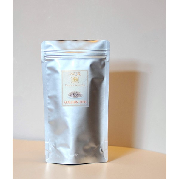 Golden Tips White Tea White Tea Sold by Weight / Assorted AZ Tea (1.8 oz (50 g) Golden Chips White Tea No Pesticides & Caffeinated