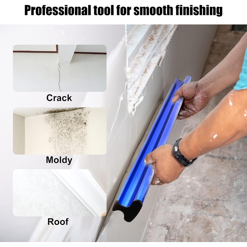 KEZERS Drywall Skimming Blade, 0.3mm Stainless Steel Blade, Smoothing &