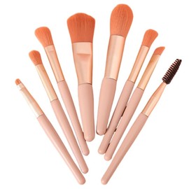 Makeup Brush 8 PCS Set, Foundation Make up Brushes for Concealers, Eye Shadows, and Blush, Premium Synthetic, Pink