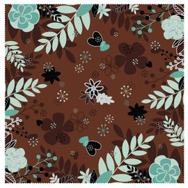 Pearl NAFP-3 Floral Paradise Glasses Cloth, Brown, Minimax Knitting, 11.8 inches (30 cm), Made in Japan