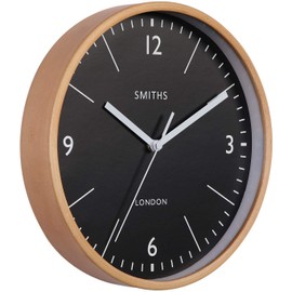 Brookpace Lascelles Smiths Wooden Wall Clock - Kitchen Clock - Living Room Clock - Office Clock - Bedroom Clock -25cm