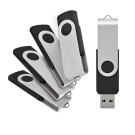 AUS, Black U Disk (16MB-64GB) (5,10PCS) USB 2.0 Metal Flash Memory Stick Swivel Pen Drive Storage Data Thumb (10 Pack - 16MB (not GB.))