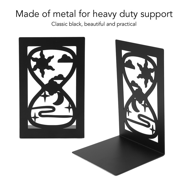 4Pcs Metal Book Ends Orderly Storage Arbitrary Adjustment Smoother Edges