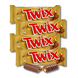 Twix Caramel Bars - Full Size Candy Bars - Pack of 4, 1.79 oz Bars By Lyza's Sweets & Treats