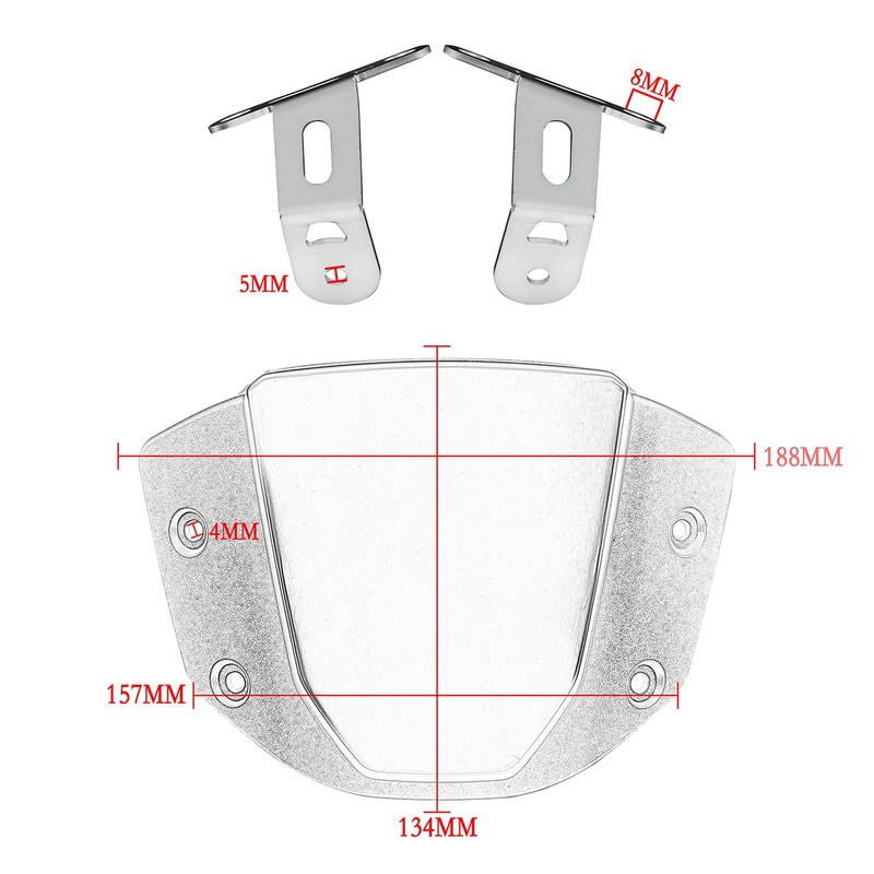 Motorcycle Windshield Airflow Wind Deflector Spoiler Trim for CB125R CB