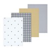 Sleepdown Bubble Bee Printed & Waffle Tea Towels 100% Cotton
