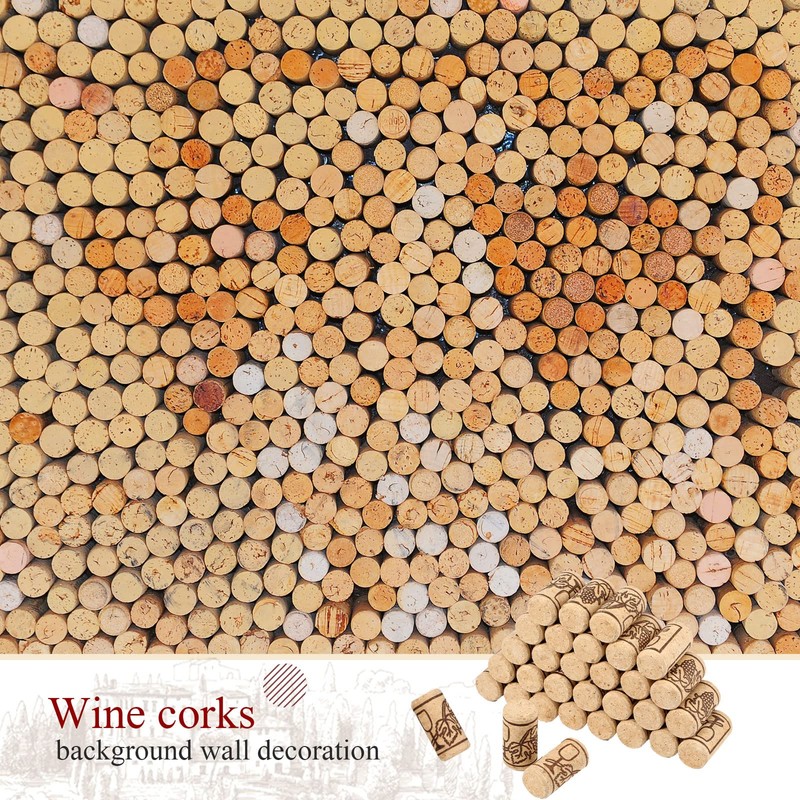Qunclay 300 Pcs Natural Wood Wine Corks, Cork Stoppers for