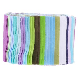 TEHAUX 1Roll Colorful Cotton Fabric Strips for DIY Crafts Bundle Patchwork for Sewing Quilting and Crafting Projects