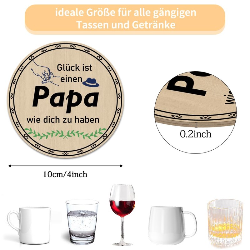 Gifts for Dad, Father's Day Gift for Dad, Wooden Coaster