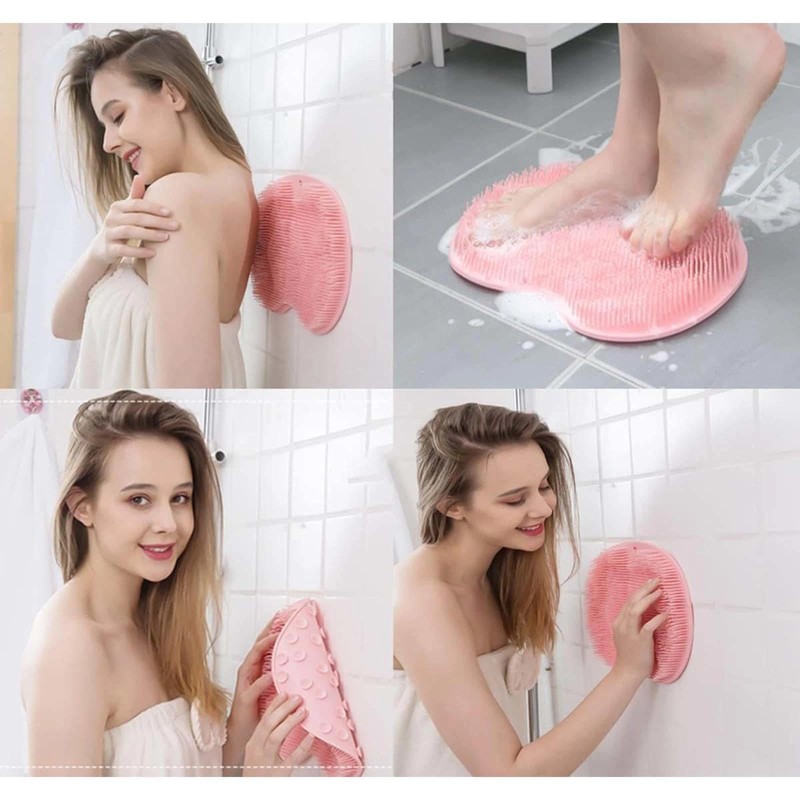 2Pcs Wall-Mounted Shower Foot Scrubber for Men and Women -