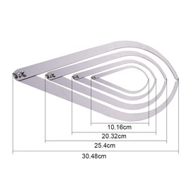 PH PandaHall 4pcs Pottery Calipers, Platinum Bent-Leg Stainless Steel Caliper Ceramic Pottery Measuring Tools Sculpture Ceramic Tool for Carving, Shaping, Clay Sculpture, Modeling (12" 10" 8" 4")