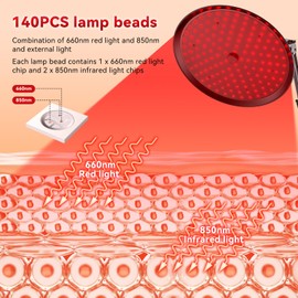 QRQ Red Light Therapy, Infrared Light Therapy Lamp with Stand for Face and Body,Led 660nm (Visible) and 850nm (Invisible) for Whole Body Face Beauty,Mother's Day Gifts