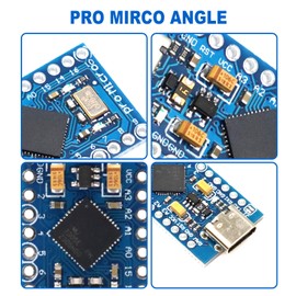 Pro Micro with 32u4 Chip Development Board Binghe Pro Micro Pro Mini 5V / 16 MHz Microcontroller Development Board with USB Updater Type-C Interface Compatible with Arduino