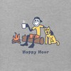 Life is Good. Mens Crusher Tee Happy Hour, Heather Gray-S