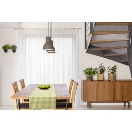 FILU Table Runner 40 x 220 cm Light Green/White Checked (Choice of Colours and Sizes) – High-Quality Made Table Runner Made of 100% Cotton in Scandinavian Country House Style