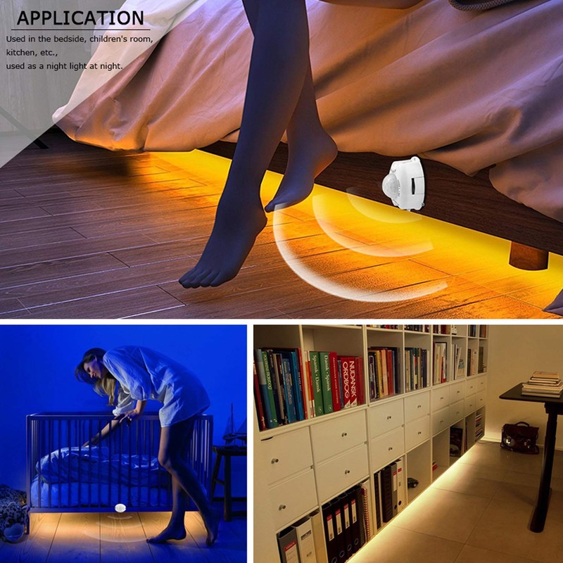 FOLGEMIR 4 m Warm White LED Bed Night Light, Flexible