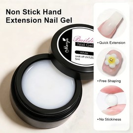 3D nail gel non-sticky, solid and long-lasting overlay ribbon creates geometric letter shapes salon, 02 1 white piece / 3D 네일 젤 끈적이지 않고 단단하고 오래 지속되는 오버레이 리본 기하학적 문자 모양을 만듭니다 살롱, 02 1 white piece