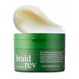 Bephor Braid Rev Scalp Sleeping Oil Balm, Balm-to-Oil Formula, Nourishing for Dry Scalp with Coconut Oil & Shea Butter, Reduces Excess Oil & Strengthens Hair Roots for Less Breakage, 2.65 oz