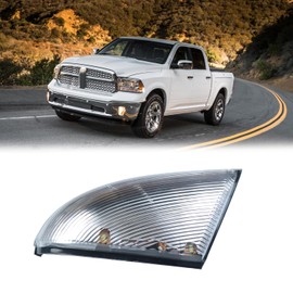 LED Front Right Passenger Side Mirror Turn Signal Light Lamp Assembly Blinker White Puddle Lamp Compatible with Dodge Ram 1500 2500 2010-2018, Ram 1500 Classic 2019-2022, Replacement for 68064948AA