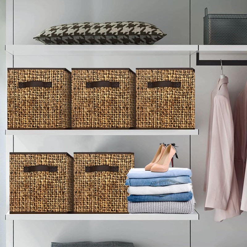 homyfort 12x12 Cube Storage Bins - Fabric Cubby Bins with