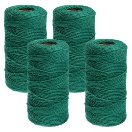 PINGEUI 4 Rolls Garden Twine Green 2mm×100m Garden Twine Thread Color Packing Natural Jute Twine for DIY Crafts Decoration Binding