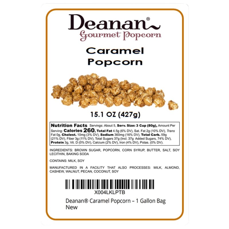 Deanan® Caramel Popcorn – 1 Gallon Bag